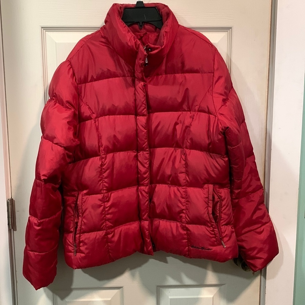 Eddie Bauer Red Puffer Jacket